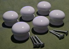 Set of 6 Quality White Glazed