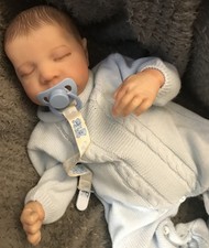 REBORN BOY SLEEPING NEWBORN BABY DOLL WITH DUMMY 