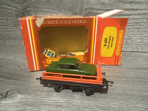 Hornby r005 flat wagon with - hornby,