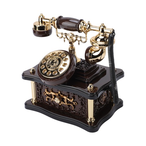 Vintage brown telephone music - vintage,