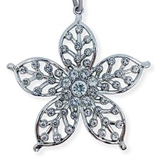 Crystal Poinsettia Ornament