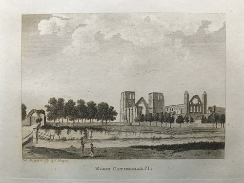 1790 antique print elgin - print;,