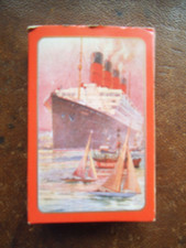 VINTAGE CUNARD Playing Cards in Cellophane, Four Stacks