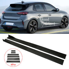 Glossy Side Skirts Spoiler Lip Splitter Diffuser For Vauxhall Opel Corsa D E VXR