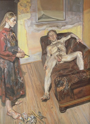Painter and model lucian freud - and,