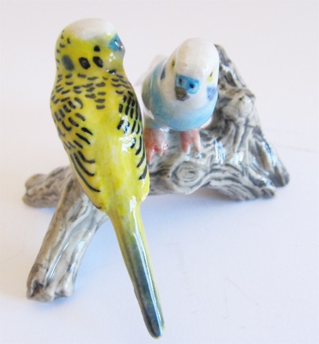 Miniature figurine budgerigars - miniature,