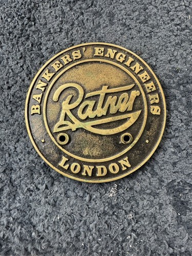 Ratner brass safe plaque - ratner,