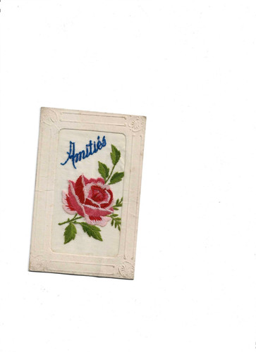 Ww1 embroiderd silk - embroiderd, postcard
