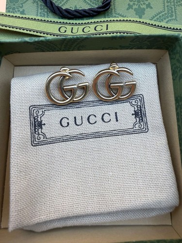 Gucci double logo earrings - double, g