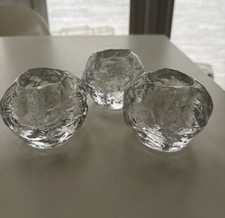 Three Kosta Boda Snowballs VGC