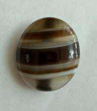 Banded Agate Stone Brooch -