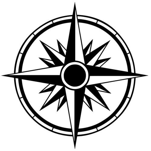 Compass vinyl decal - compass,