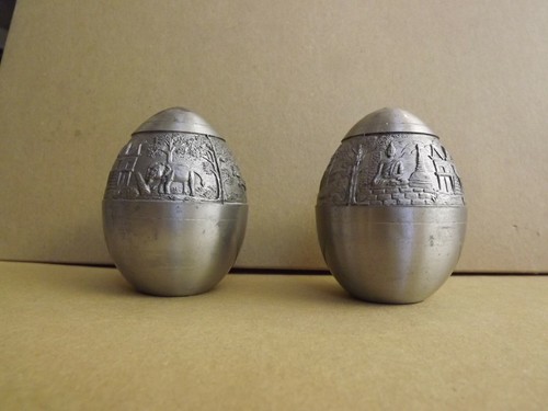 Egg shaped oriental pewter - egg,