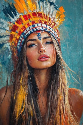 Native american woman - native,