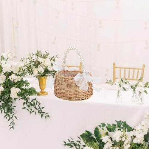 Flower girl basket - basket, wedding