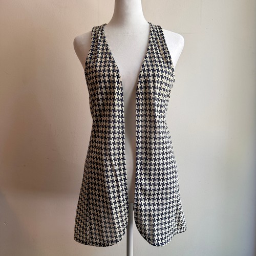 Vtg 70s houndstooth dark - 70s,