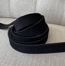 59"  150 cm long Black Nubuck Leather 2 mm thick Supple Strap Strip Belt Blank