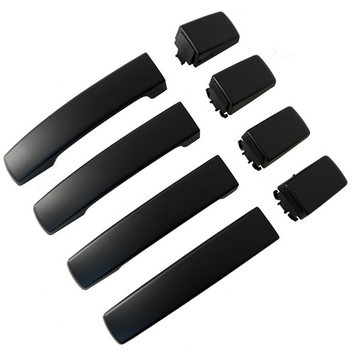 Matt black door handle skins - matt,