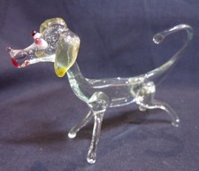 Vintage Glass Lamp Work - long necked dog.