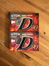 TDK D90/D60 IECI/Type I Normal Position Blank Audio Cassette Tape x 2 sealed