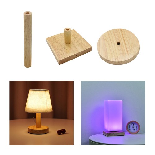 Wooden table lamp base - wooden,