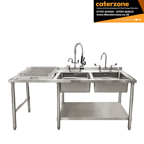 Double bowl commercial - double, sink