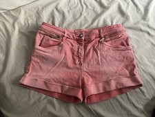 Matthew Williamson X H&M Coral Denim Jean Shorts Sz Uk 10 M