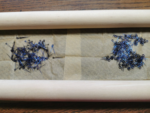 Vintage blued watch hands - watch, hands,