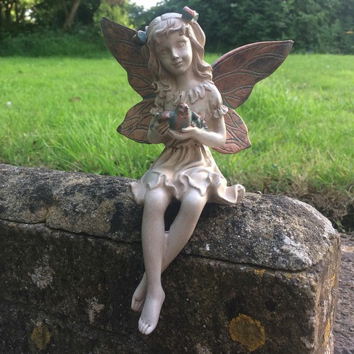 Forest fairy holding - fairy, bird