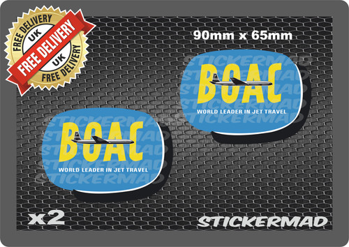 Boac airline stickers - stickers, comet