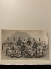 Scarce 7th Essex Regiment RP postcard Egypt 1919 post WW1 football team