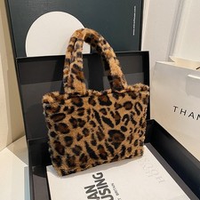 Leopard Print Tote Fuzzy Bag