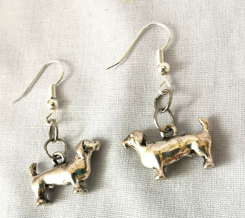 Silver plated dachshund - silver,