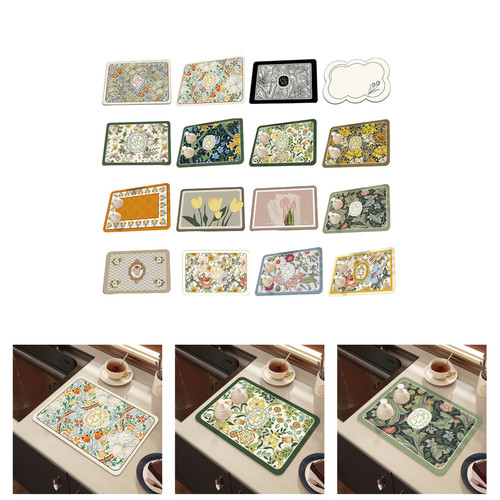 40x60cm kitchen flower mat - kitchen,