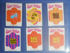 6  BUBBLEGUM CARDS,  GROOVY  NECKLACE ,  1968, LAUGH IN , TOPPS   (VERY RARE )