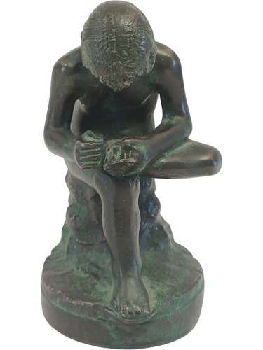Metal sculpture figurine young - figurine,