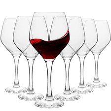 6x White Red Wine Glasses