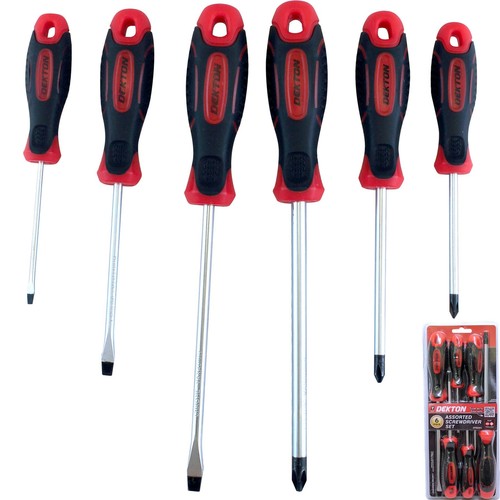 6pc magnetic soft grip - grip, slotted