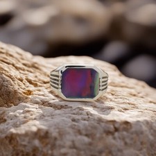 Natural Opal Ring, 925