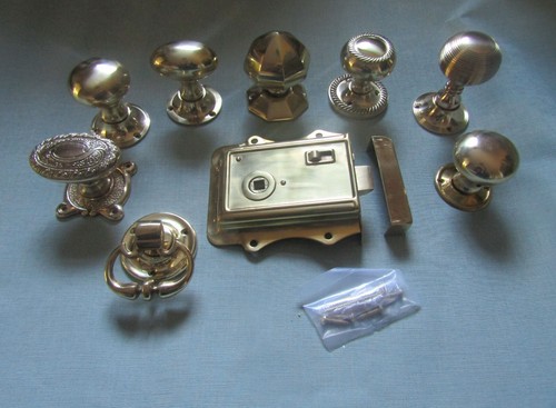 Solid brass rim knob - solid,