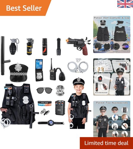 Police costume kids 17pcs - police, kids,