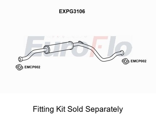 Rear muffler silencer insert - rear,