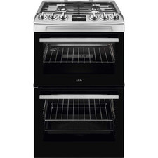AEG CGX1130ACM Gas Cooker Double Oven with 4 Hobs - Stainless Steel