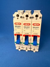 MEM MCCB 63Amp Single Pole 63A Breaker Memshield 2 Bill TLG631 MGL631