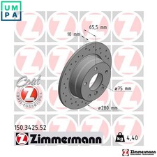 2x BRAKE DISC 150.3425.52 FOR