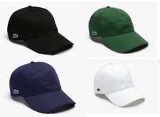 Lacoste Baseball Cap - Unisex Adjustable Cotton Twill Baseball Cap with buckle