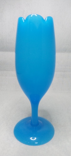 Wine glass vase blue - glass,