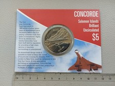 A 2003 Solomon Islands Concorde Brilliant Uncirculated Five Dollars Coin In Pack