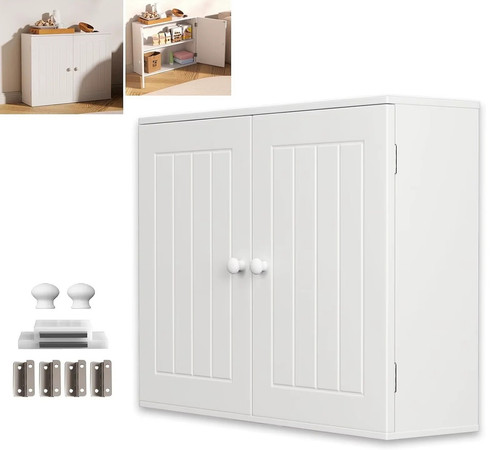 White wall mounted wooden - white,