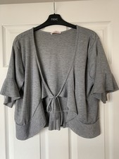 BNWOT ladies grey short sleeved shrug style plus size L (18)